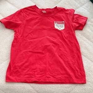 Vibrant Red Kids' T-Shirt with Pocket Accent
